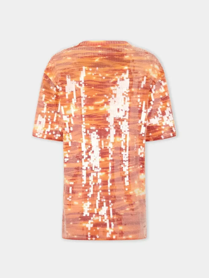 Rochie mini din bumbac și paiete