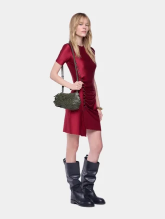 Rochie mini drapată din jersey