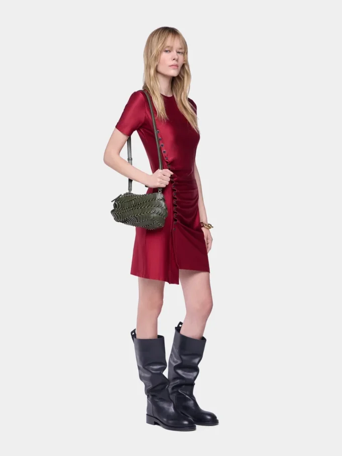 Rochie mini drapată din jersey