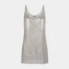 Rochie mini fără mâneci din plasă