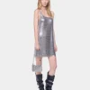 Rochie mini fără mâneci din plasă