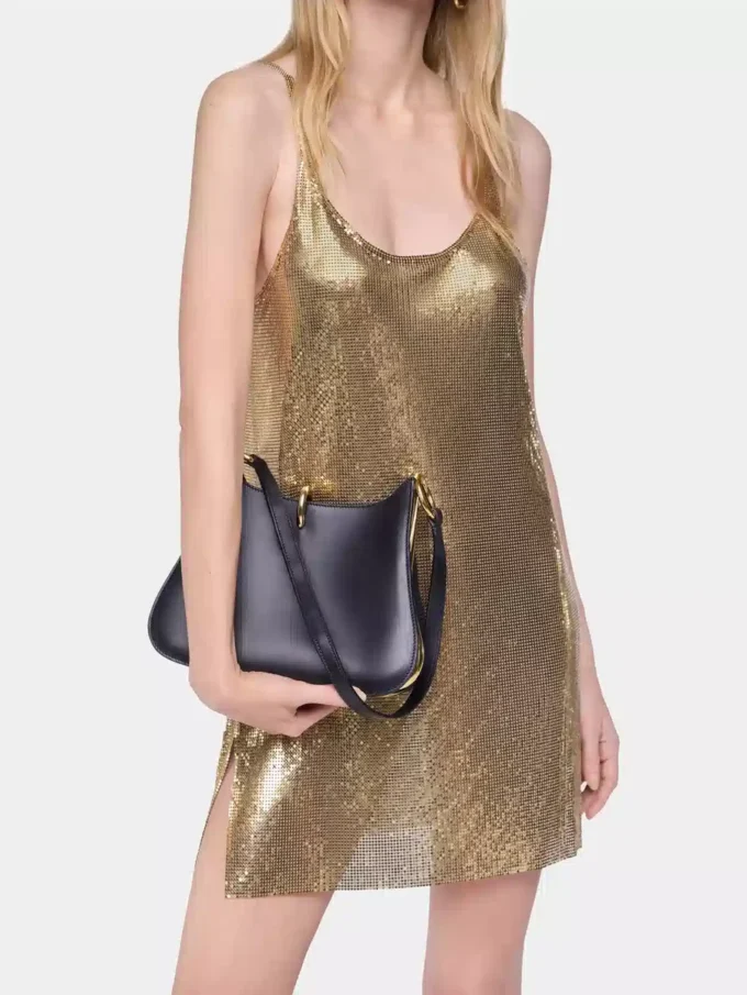 Rochie mini fără mâneci din plasă