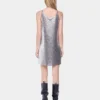 Rochie mini fără mâneci din plasă