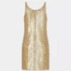 Rochie mini fără mâneci din plasă
