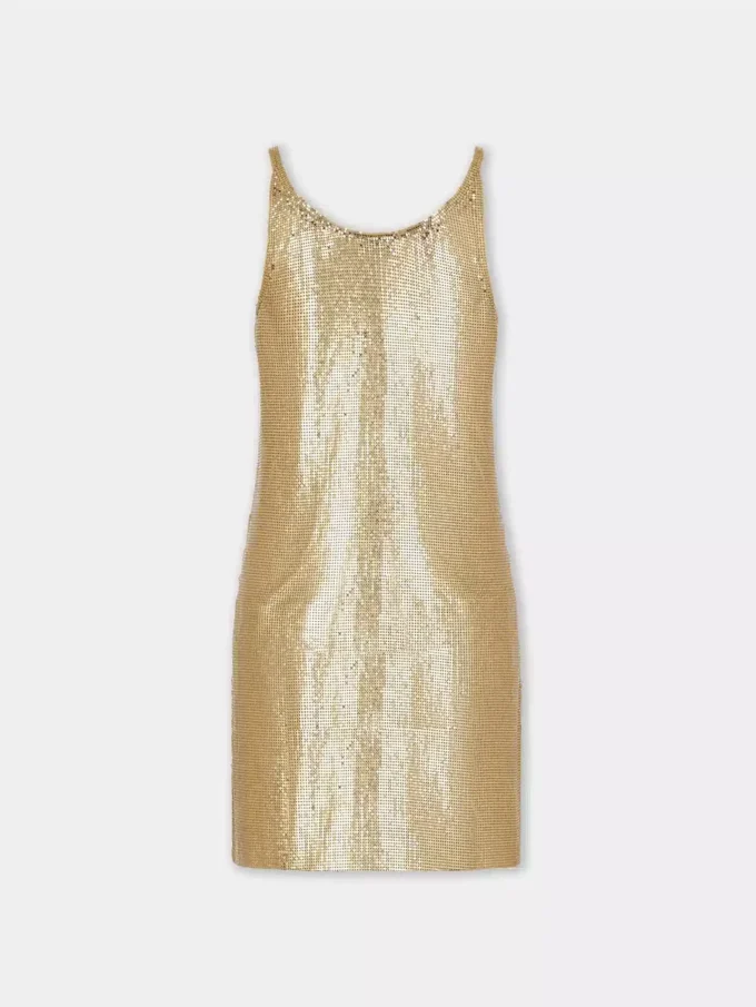Rochie mini fără mâneci din plasă