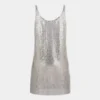 Rochie mini fără mâneci din plasă