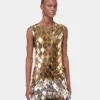 Rochie scurtă aurie asamblată