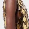 Rochie scurtă aurie asamblată