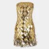 Rochie scurtă aurie asamblată