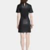Rochie scurtă din piele de miel