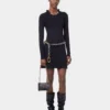 ROCHIE SCURTĂ DIN TRICOT NEGRU