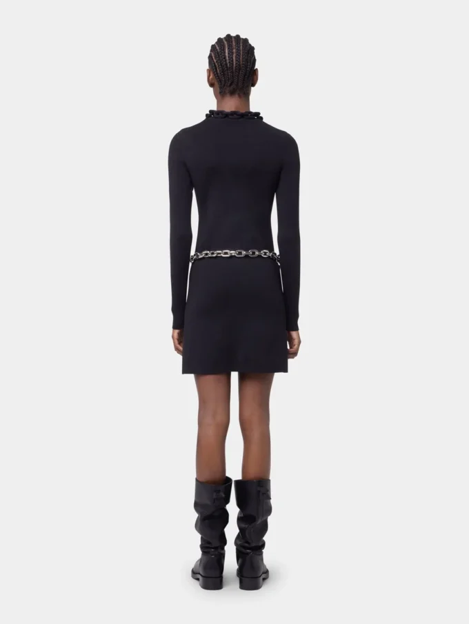 ROCHIE SCURTĂ DIN TRICOT NEGRU