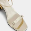 Sandale aurii cu tocuri disc Sparkle