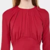Top din jersey cu detalii drapate
