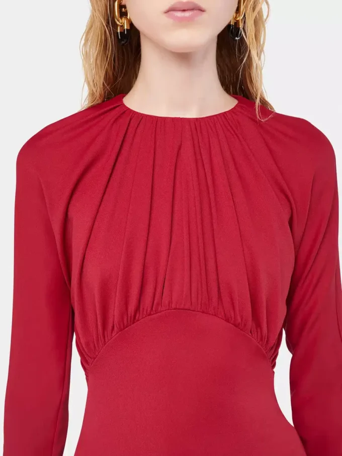 Top din jersey cu detalii drapate