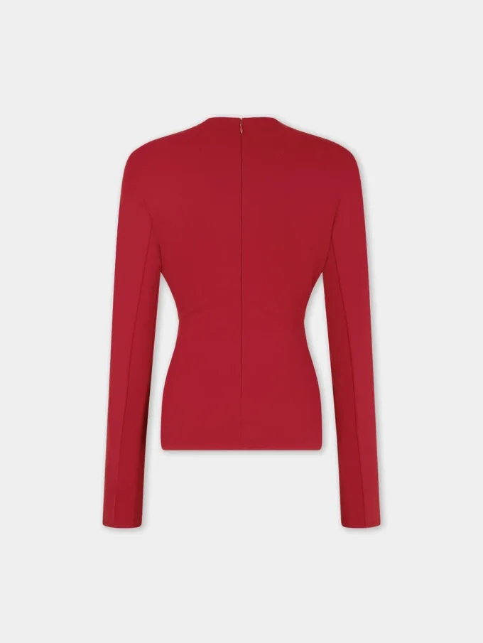 Top din jersey cu detalii drapate