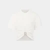 Tricou alb cu piercing