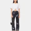 Tricou alb cu piercing