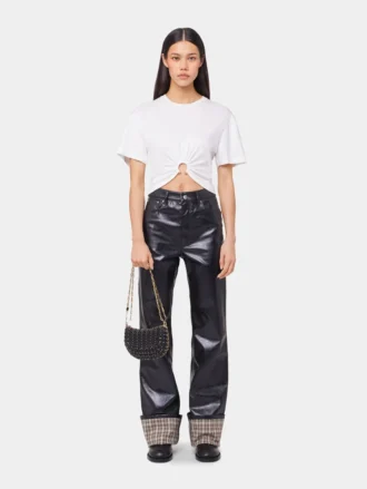 Tricou alb cu piercing