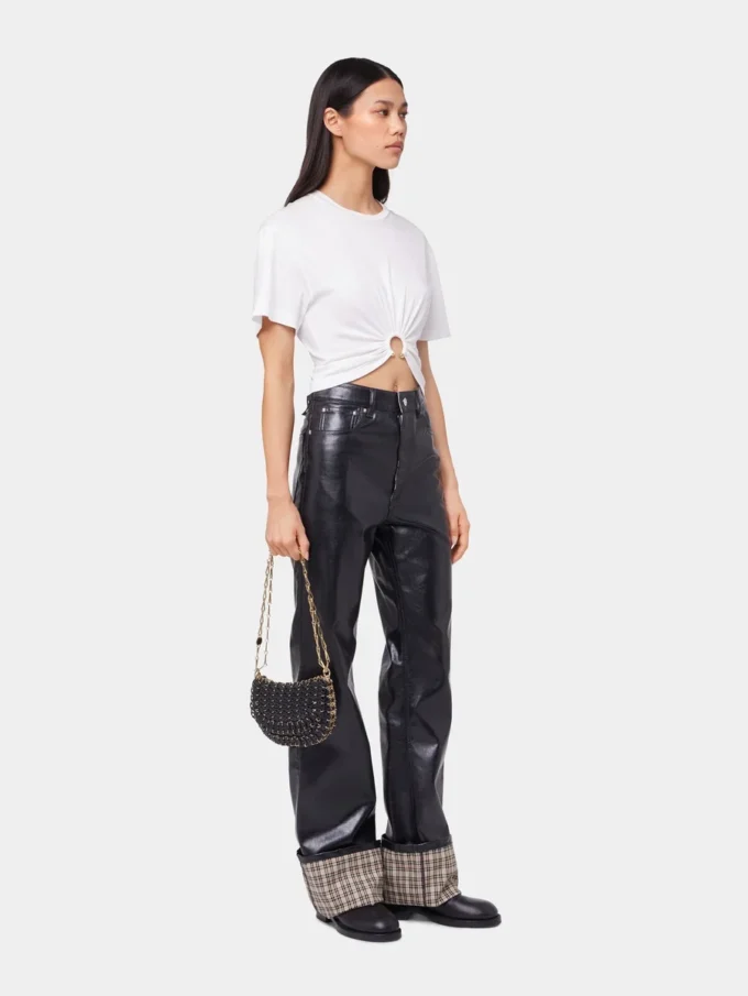 Tricou alb cu piercing