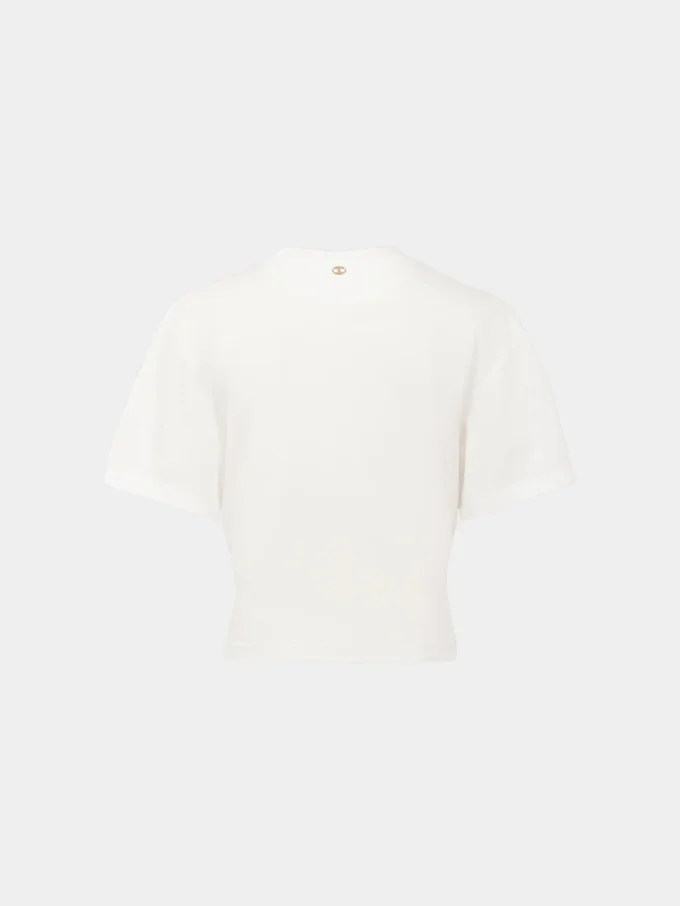 Tricou alb cu piercing