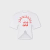 Tricou din bumbac imprimat cu detaliu piercing