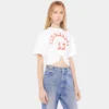 Tricou din bumbac imprimat cu detaliu piercing