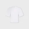 Tricou din bumbac imprimat cu detaliu piercing