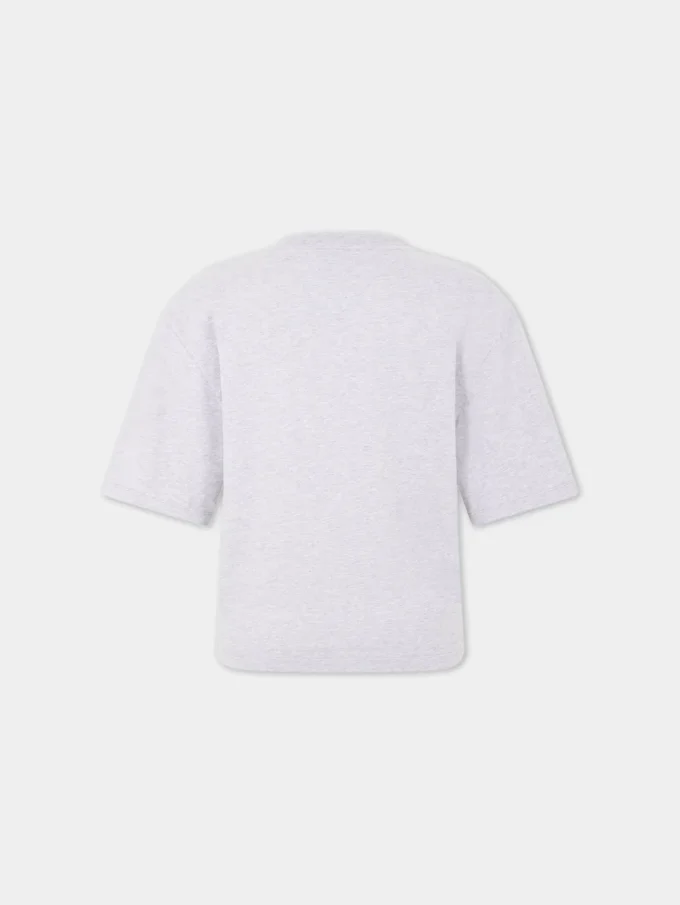 Tricou gri cu piercing