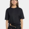 Tricou oversize cu piercing