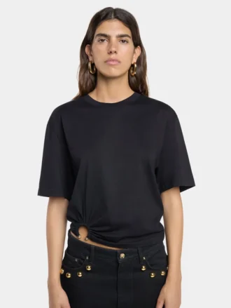 Tricou oversize cu piercing