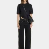 Tricou oversize cu piercing