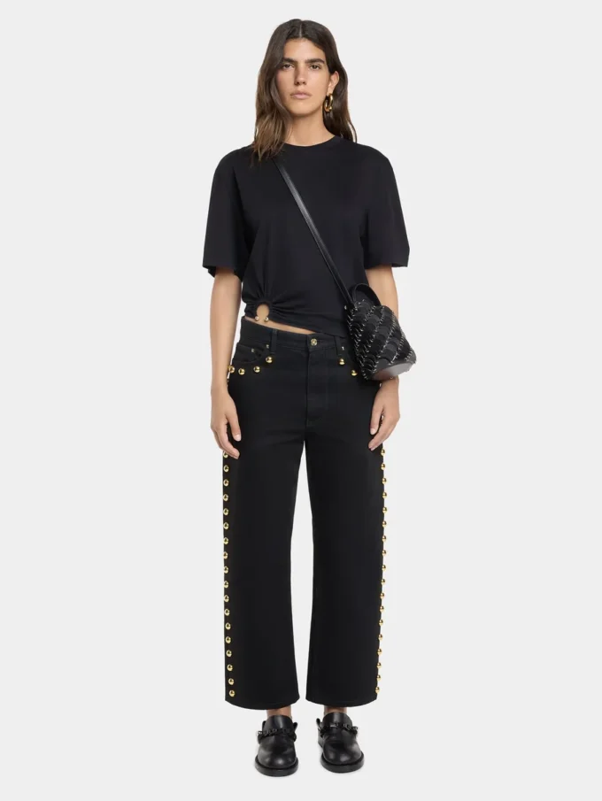 Tricou oversize cu piercing