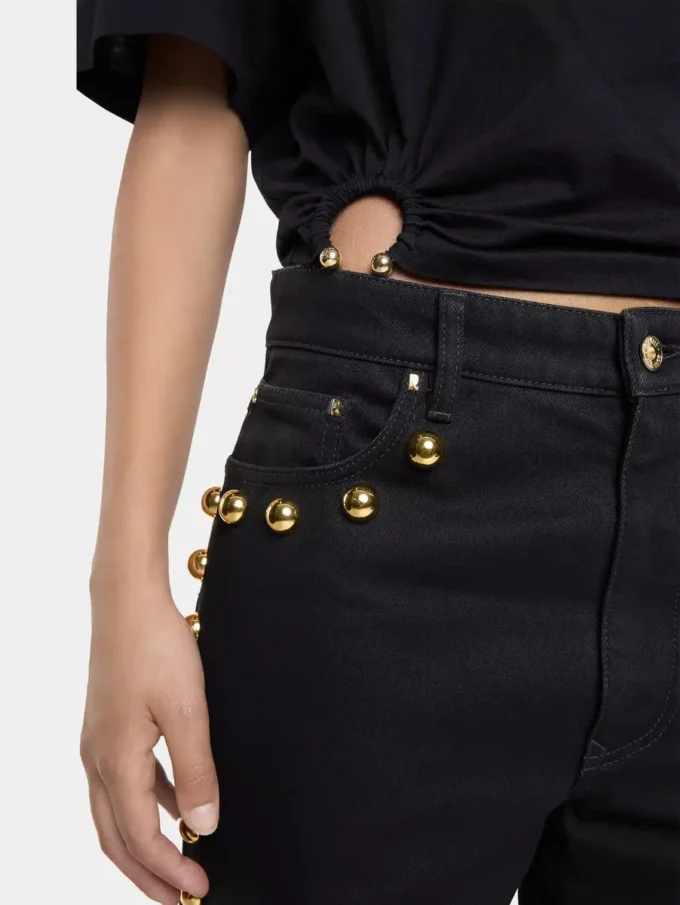 Tricou oversize cu piercing