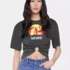 Tricou scurt din bumbac imprimat