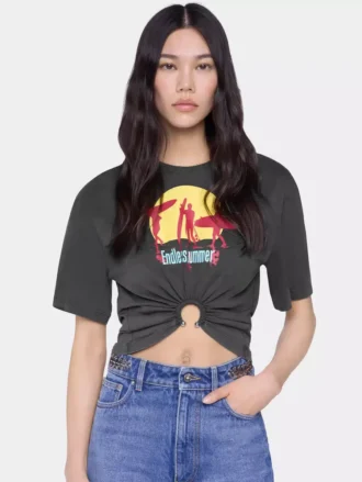 Tricou scurt din bumbac imprimat Tricou scurt din bumbac imprimat