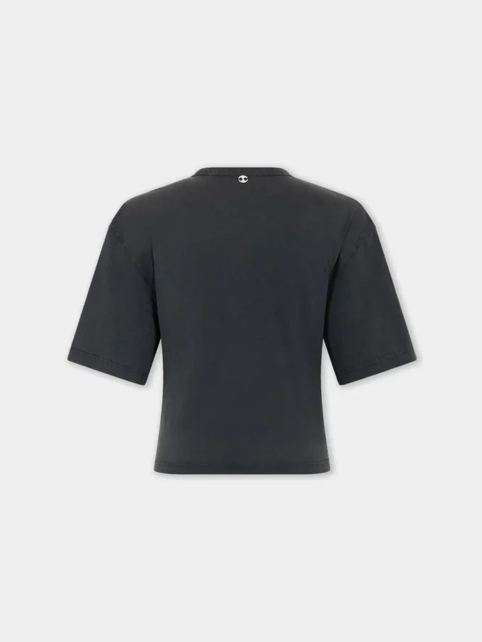 Tricou scurt din bumbac imprimat